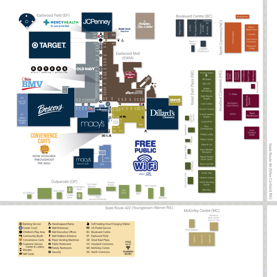 Eastwood Mall Store Map Eastwood Mall Complex | Cafaro